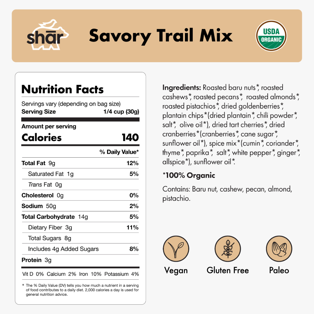 3.7 oz SHĀR TUBES X 3 – ASSORTED - SAVORY, TROPICAL, ORIGINAL