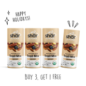 HAPPY HOLIDAYS - 3.7 oz SHĀR TUBES X 3 - SAVORY