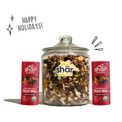 HAPPY HOLIDAYS – The Giant Snacker’s Delight Box (4.5 lbs Jar + 2 Tubes – Choose Your Recipe)