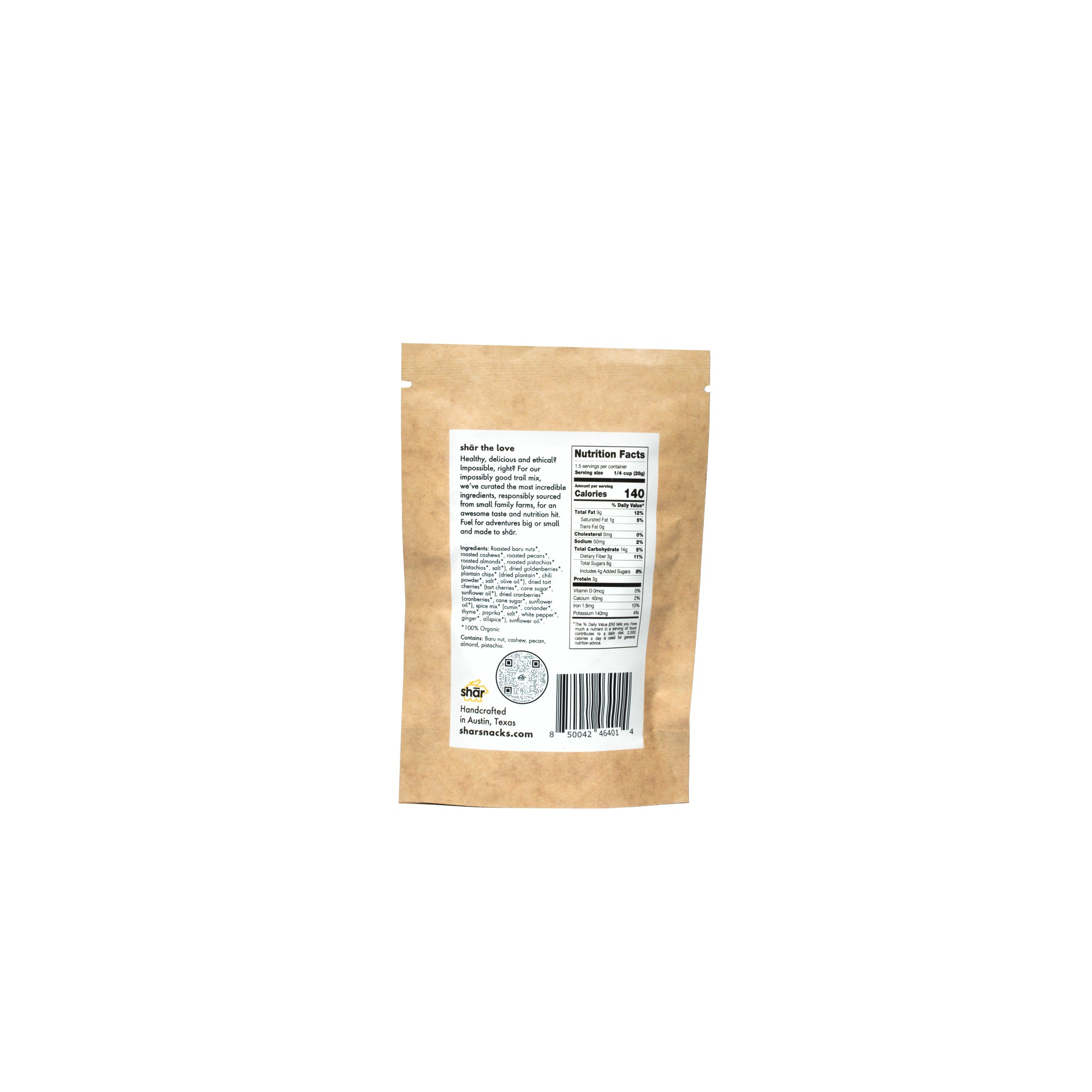 1.5 oz organic shār mini x 6 pack – assorted – Savory, Original, Tropical